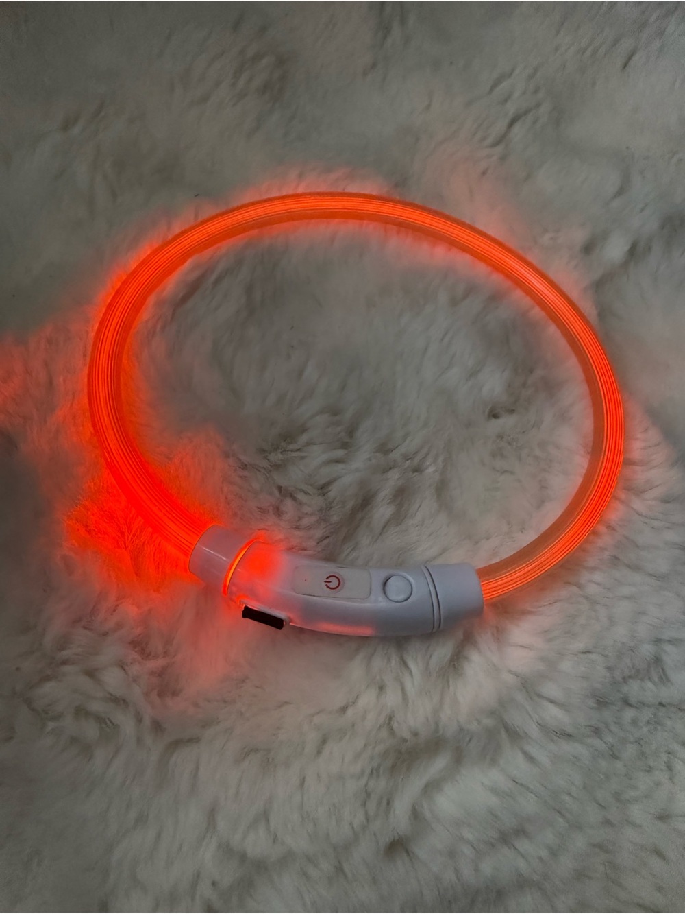 Rechargeable LED Safety Collar - Brown